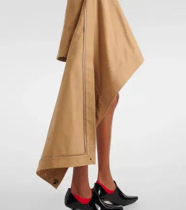 Loewe Asymmetric silk-trimmed cotton miniskirt | Thumbnail 6 Loewe Asymmetric silk-trimmed cotton miniskirt | Thumbnail 6