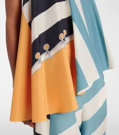 Loewe Printed asymmetric halterneck silk top | Thumbnail 3 Loewe Printed asymmetric halterneck silk top | Thumbnail 3