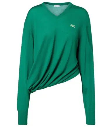 Loewe Double L asymmetric wool sweater | Thumbnail 1 Loewe Double L asymmetric wool sweater | Thumbnail 1