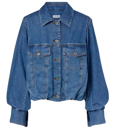 Loewe Gathered denim jacket | Thumbnail 1 Loewe Gathered denim jacket | Thumbnail 1