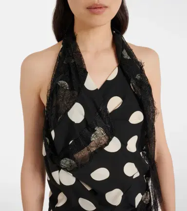 Junya Watanabe Lace-trimmed polka-dot midi dress | Thumbnail 5 Junya Watanabe Lace-trimmed polka-dot midi dress | Thumbnail 5