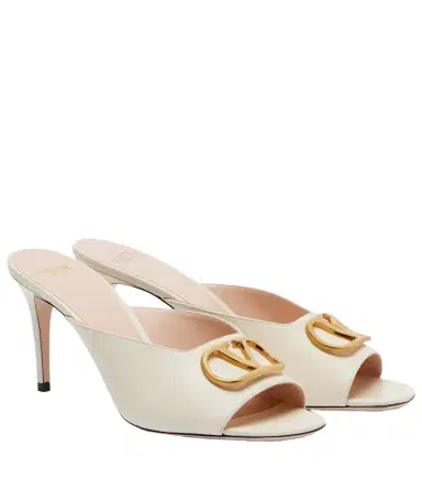 Valentino Garavani VLogo leather mules | Thumbnail 1 Valentino Garavani VLogo leather mules | Thumbnail 1