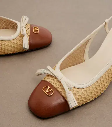Valentino Garavani Valet Du Roi leather-trimmed slingback pumps | Thumbnail 4 Valentino Garavani Valet Du Roi leather-trimmed slingback pumps | Thumbnail 4