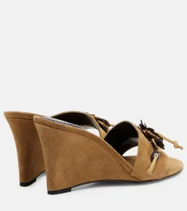 Isabel Marant Anee embellished suede wedge mules | Thumbnail 3 Isabel Marant Anee embellished suede wedge mules | Thumbnail 3