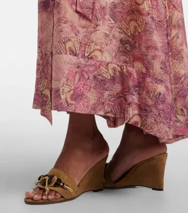 Isabel Marant Anee embellished suede wedge mules | Thumbnail 6 Isabel Marant Anee embellished suede wedge mules | Thumbnail 6