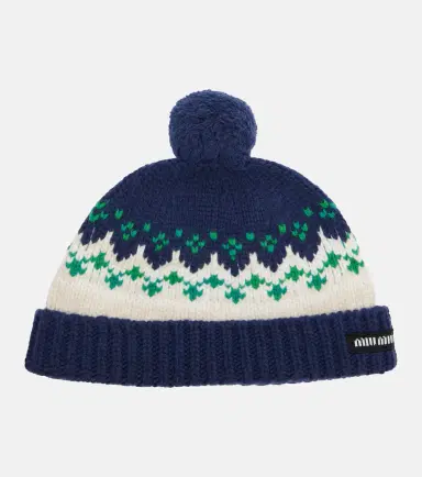Miu Miu Fair Isle virgin wool beanie | Thumbnail 2 Miu Miu Fair Isle virgin wool beanie | Thumbnail 2