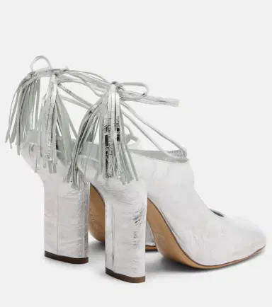 Dries Van Noten Metallic leather mules | Thumbnail 4 Dries Van Noten Metallic leather mules | Thumbnail 4