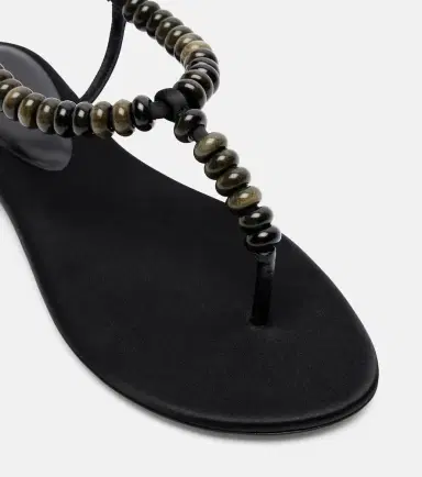 Le Monde Béryl Le Monde Béryl Beaded satin thong sandals | Thumbnail 2 Le Monde Béryl Le Monde Béryl Beaded satin thong sandals | Thumbnail 2