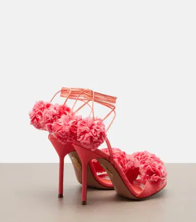 Aquazzura Cherry Kiss leather-trimmed sandals | Thumbnail 4 Aquazzura Cherry Kiss leather-trimmed sandals | Thumbnail 4