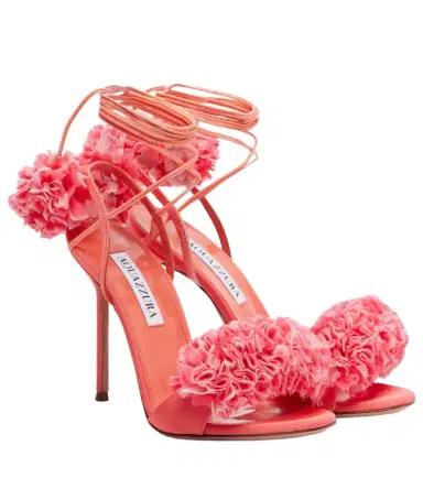 Aquazzura Cherry Kiss leather-trimmed sandals | Thumbnail 1 Aquazzura Cherry Kiss leather-trimmed sandals | Thumbnail 1