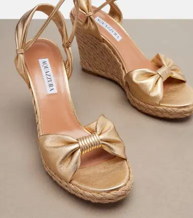 Aquazzura Carina metallic leather espadrille wedges | Thumbnail 2 Aquazzura Carina metallic leather espadrille wedges | Thumbnail 2