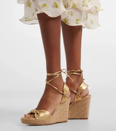 Aquazzura Carina metallic leather espadrille wedges | Thumbnail 6 Aquazzura Carina metallic leather espadrille wedges | Thumbnail 6