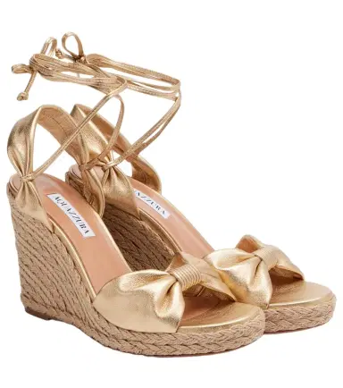 Aquazzura Carina metallic leather espadrille wedges | Thumbnail 1 Aquazzura Carina metallic leather espadrille wedges | Thumbnail 1