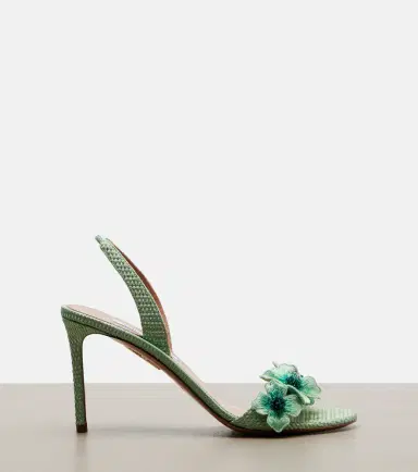 Aquazzura Passionflower beaded raffia slingback sandals | Thumbnail 3 Aquazzura Passionflower beaded raffia slingback sandals | Thumbnail 3