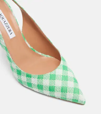 Aquazzura Bow Tie bow-detail checked pumps | Thumbnail 2 Aquazzura Bow Tie bow-detail checked pumps | Thumbnail 2
