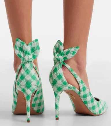 Aquazzura Bow Tie bow-detail checked pumps | Thumbnail 5 Aquazzura Bow Tie bow-detail checked pumps | Thumbnail 5