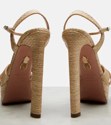 Aquazzura Nina raffia platform sandals | Thumbnail 3 Aquazzura Nina raffia platform sandals | Thumbnail 3