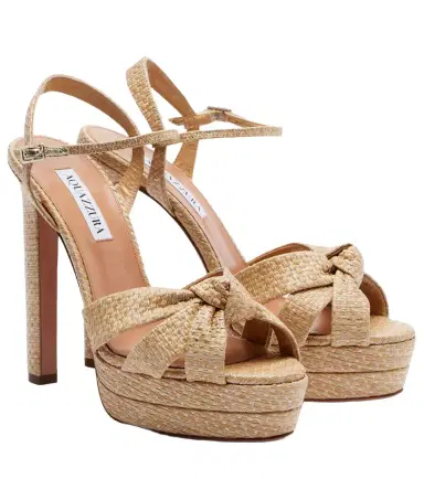 Aquazzura Nina raffia platform sandals | Thumbnail 1 Aquazzura Nina raffia platform sandals | Thumbnail 1
