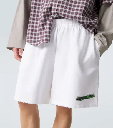 Balenciaga Logo cotton fleece shorts | Thumbnail 3 Balenciaga Logo cotton fleece shorts | Thumbnail 3