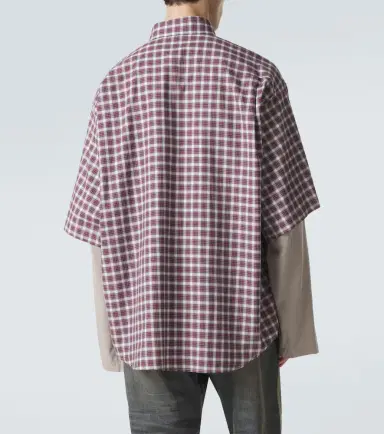 Balenciaga Layered checked cotton shirt | Thumbnail 2 Balenciaga Layered checked cotton shirt | Thumbnail 2