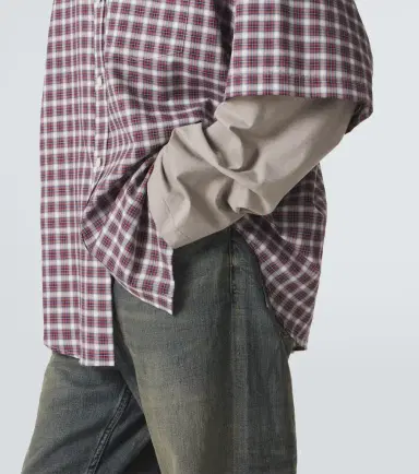 Balenciaga Layered checked cotton shirt | Thumbnail 3 Balenciaga Layered checked cotton shirt | Thumbnail 3