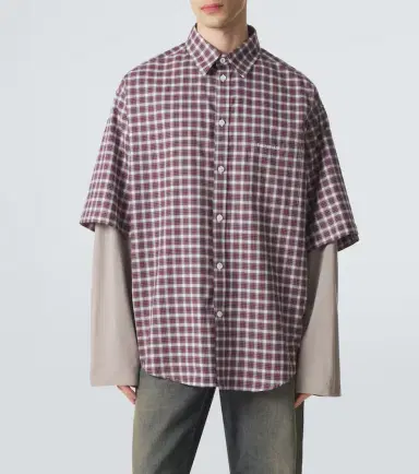 Balenciaga Layered checked cotton shirt | Thumbnail 4 Balenciaga Layered checked cotton shirt | Thumbnail 4