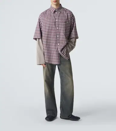 Balenciaga Layered checked cotton shirt | Thumbnail 5 Balenciaga Layered checked cotton shirt | Thumbnail 5