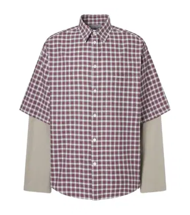 Balenciaga Layered checked cotton shirt | Thumbnail 1 Balenciaga Layered checked cotton shirt | Thumbnail 1