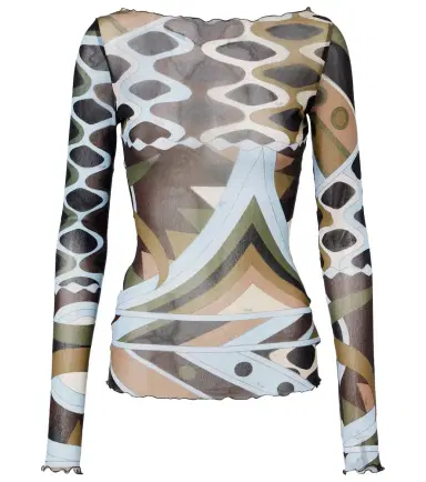 PUCCI Vivara sheer tulle top | Thumbnail 1 PUCCI Vivara sheer tulle top | Thumbnail 1