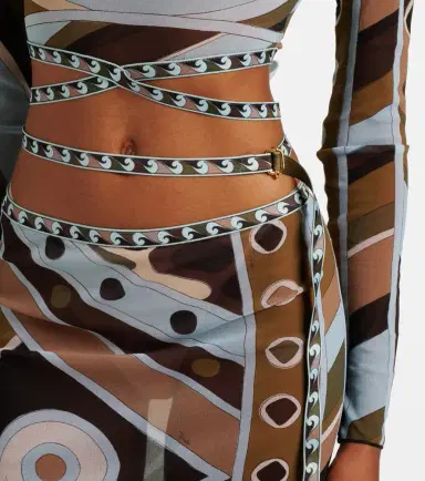 Pucci Vivara tulle crop top | Thumbnail 4 Pucci Vivara tulle crop top | Thumbnail 4
