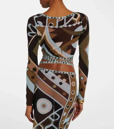Pucci Vivara tulle crop top | Thumbnail 5 Pucci Vivara tulle crop top | Thumbnail 5
