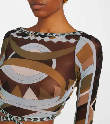 Pucci Vivara tulle crop top | Thumbnail 6 Pucci Vivara tulle crop top | Thumbnail 6