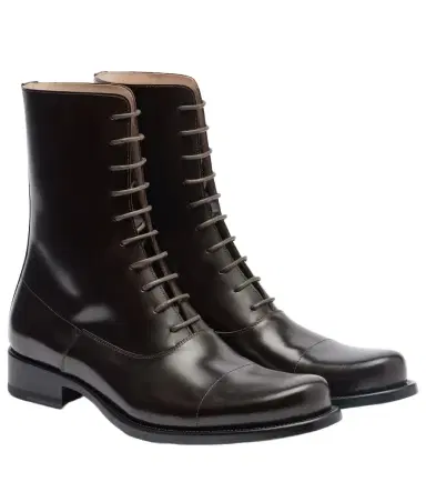 The Row Kai leather lace-up boots | Thumbnail 1 The Row Kai leather lace-up boots | Thumbnail 1