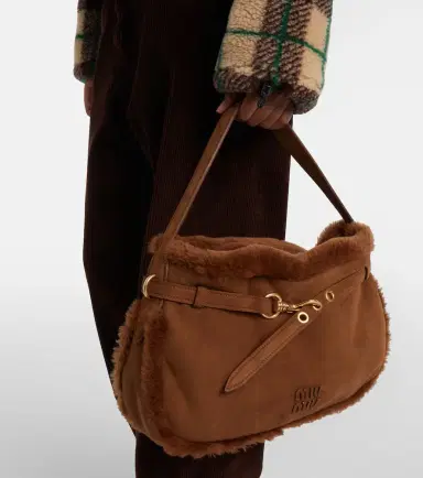 Miu Miu Aventure suede shoulder bag | Thumbnail 5 Miu Miu Aventure suede shoulder bag | Thumbnail 5