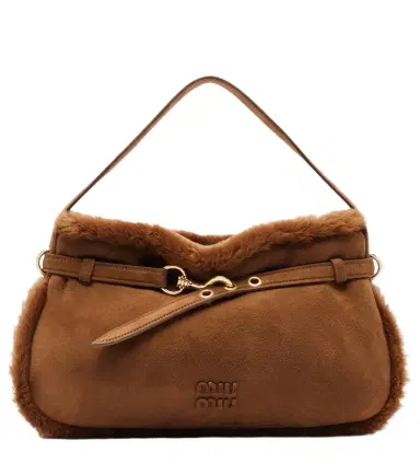 Miu Miu Aventure suede shoulder bag | Thumbnail 1 Miu Miu Aventure suede shoulder bag | Thumbnail 1