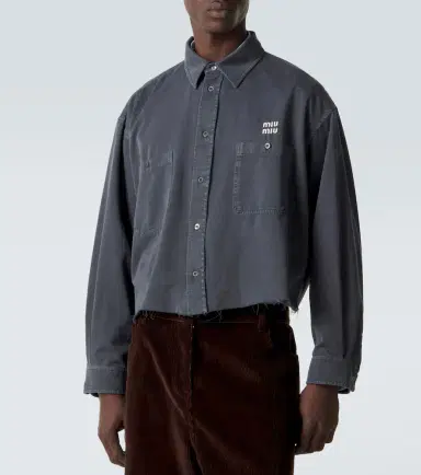 Miu Miu Logo denim shirt | Thumbnail 3 Miu Miu Logo denim shirt | Thumbnail 3