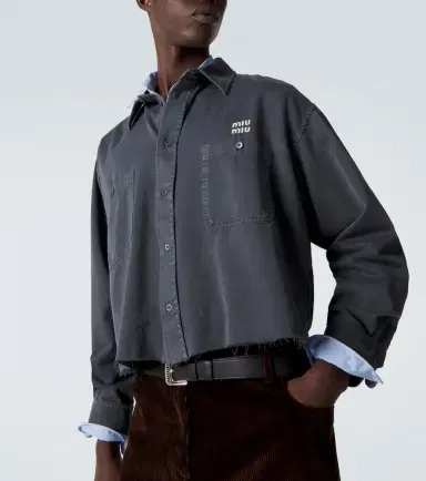 Miu Miu Logo denim shirt | Thumbnail 6 Miu Miu Logo denim shirt | Thumbnail 6