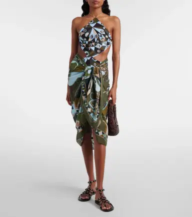 Pucci Occhi cutout halterneck swimsuit | Thumbnail 2 Pucci Occhi cutout halterneck swimsuit | Thumbnail 2