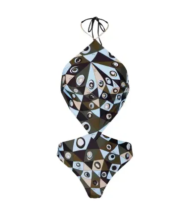 Pucci Occhi cutout halterneck swimsuit | Thumbnail 1 Pucci Occhi cutout halterneck swimsuit | Thumbnail 1