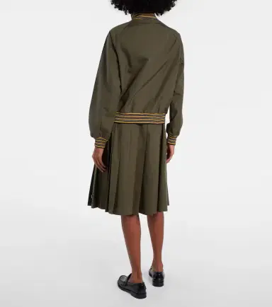 Prada Pleated poplin midi skirt | Thumbnail 3 Prada Pleated poplin midi skirt | Thumbnail 3