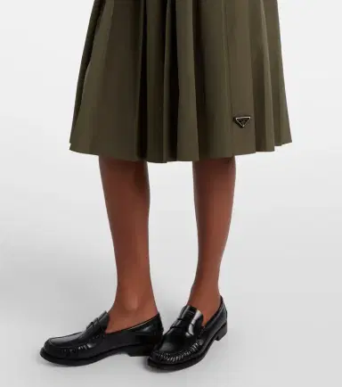 Prada Pleated poplin midi skirt | Thumbnail 6 Prada Pleated poplin midi skirt | Thumbnail 6