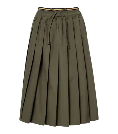 Prada Pleated poplin midi skirt | Thumbnail 1 Prada Pleated poplin midi skirt | Thumbnail 1