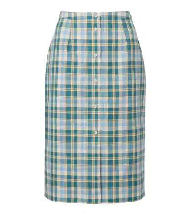 Prada Plaid cotton poplin pencil skirt | Thumbnail 1 Prada Plaid cotton poplin pencil skirt | Thumbnail 1