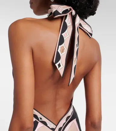 Pucci Labirinto halterneck silk twill midi dress | Thumbnail 2 Pucci Labirinto halterneck silk twill midi dress | Thumbnail 2