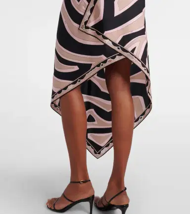 Pucci Labirinto halterneck silk twill midi dress | Thumbnail 5 Pucci Labirinto halterneck silk twill midi dress | Thumbnail 5