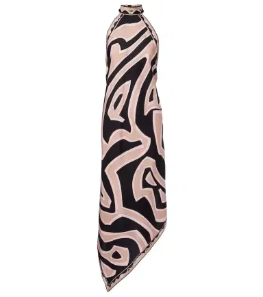 Pucci Labirinto halterneck silk twill midi dress | Thumbnail 1 Pucci Labirinto halterneck silk twill midi dress | Thumbnail 1