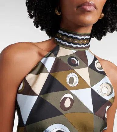 PUCCI Occhi halterneck open-back silk twill top | Thumbnail 2 PUCCI Occhi halterneck open-back silk twill top | Thumbnail 2