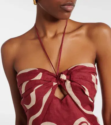 Cala de la Cruz Leda printed halterneck linen maxi dress | Thumbnail 2 Cala de la Cruz Leda printed halterneck linen maxi dress | Thumbnail 2