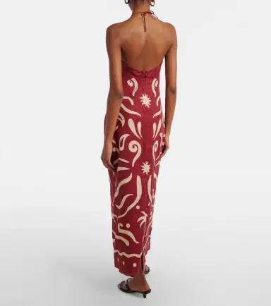 Cala de la Cruz Leda printed halterneck linen maxi dress | Thumbnail 5 Cala de la Cruz Leda printed halterneck linen maxi dress | Thumbnail 5