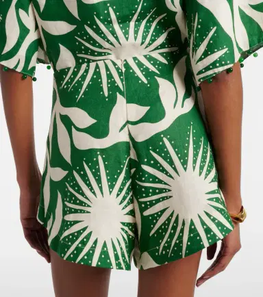 Cala de la Cruz Bahamas printed linen shorts | Thumbnail 3 Cala de la Cruz Bahamas printed linen shorts | Thumbnail 3